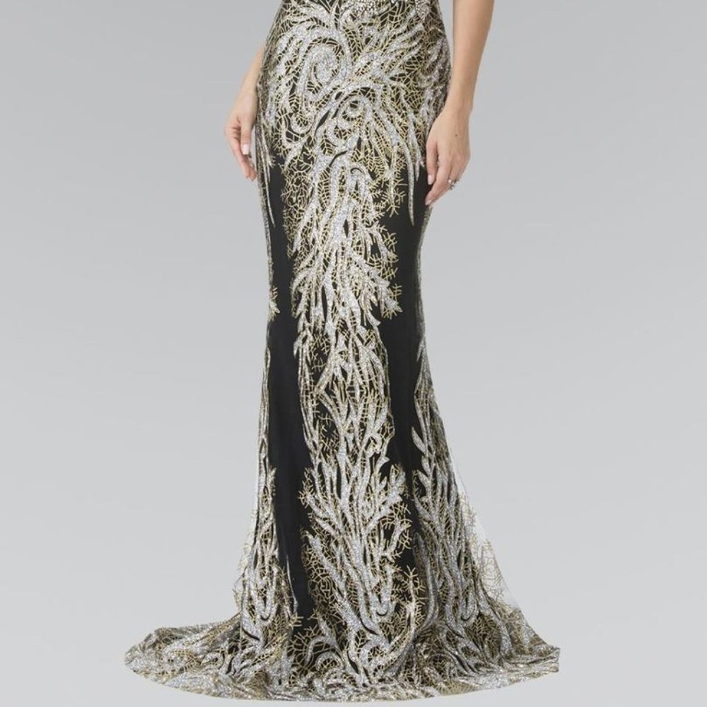 Elizabeth K - GL2336 Sleeveless Beaded Long Dress with tag- Never worn